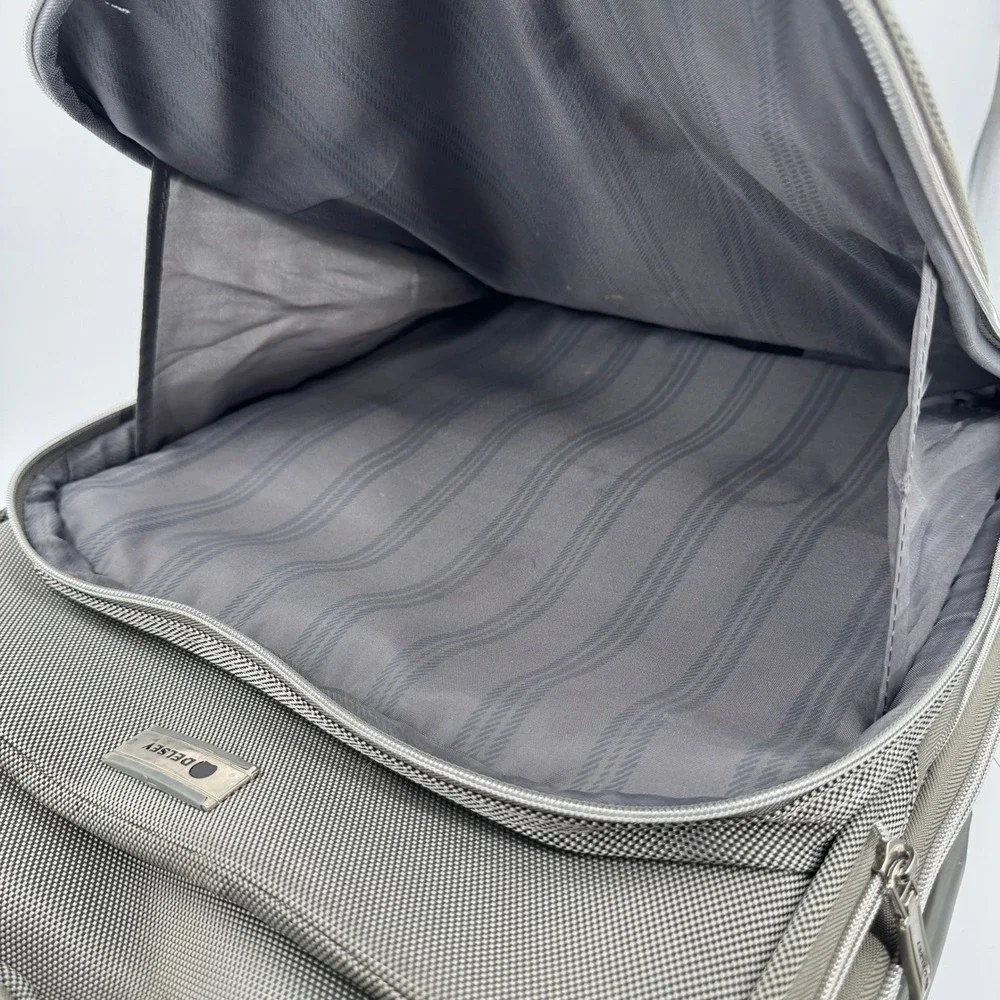 Delsey Carry On‎ Luggage Charcoal Gray Softside Rolling Suitcase 21 Inch Upright